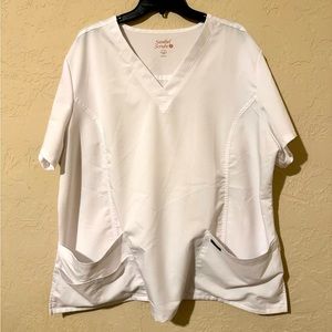 White Sanibel Scrubs 3X scrub top